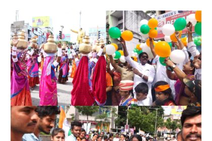 Grand Independence Diamond Jubilee Rally in Khammam